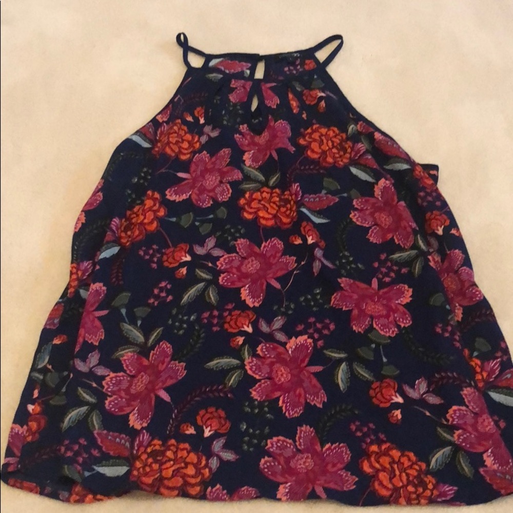 Blue floral tank